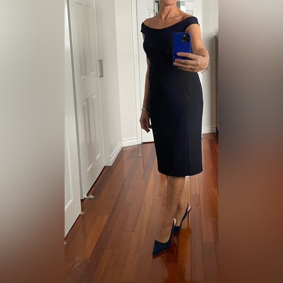 BaNites size 8 Semi-Formal dress with sexy mesh inserts at waist. - Picture 7 of 15